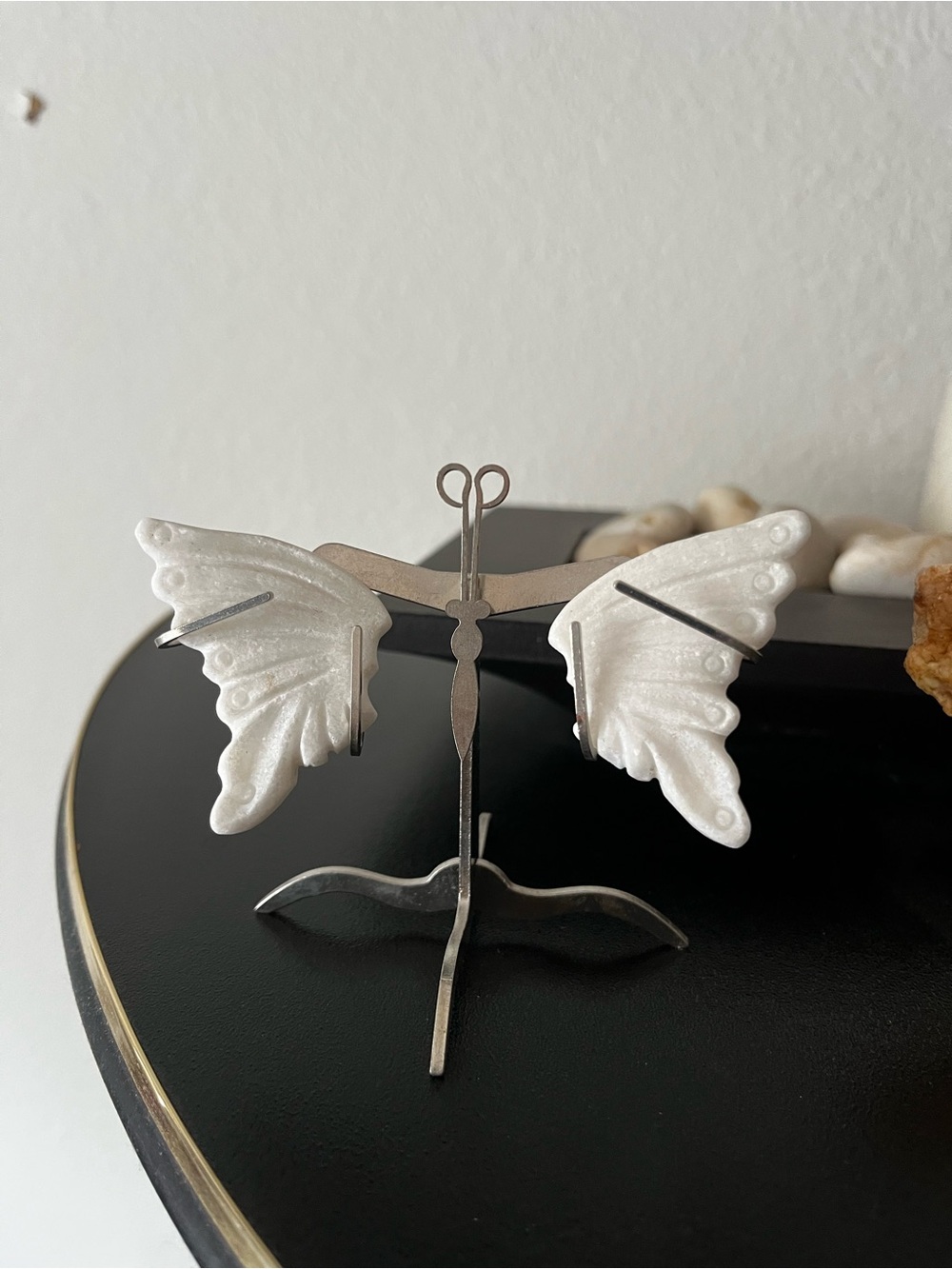 White Butterfly Wings and Stand